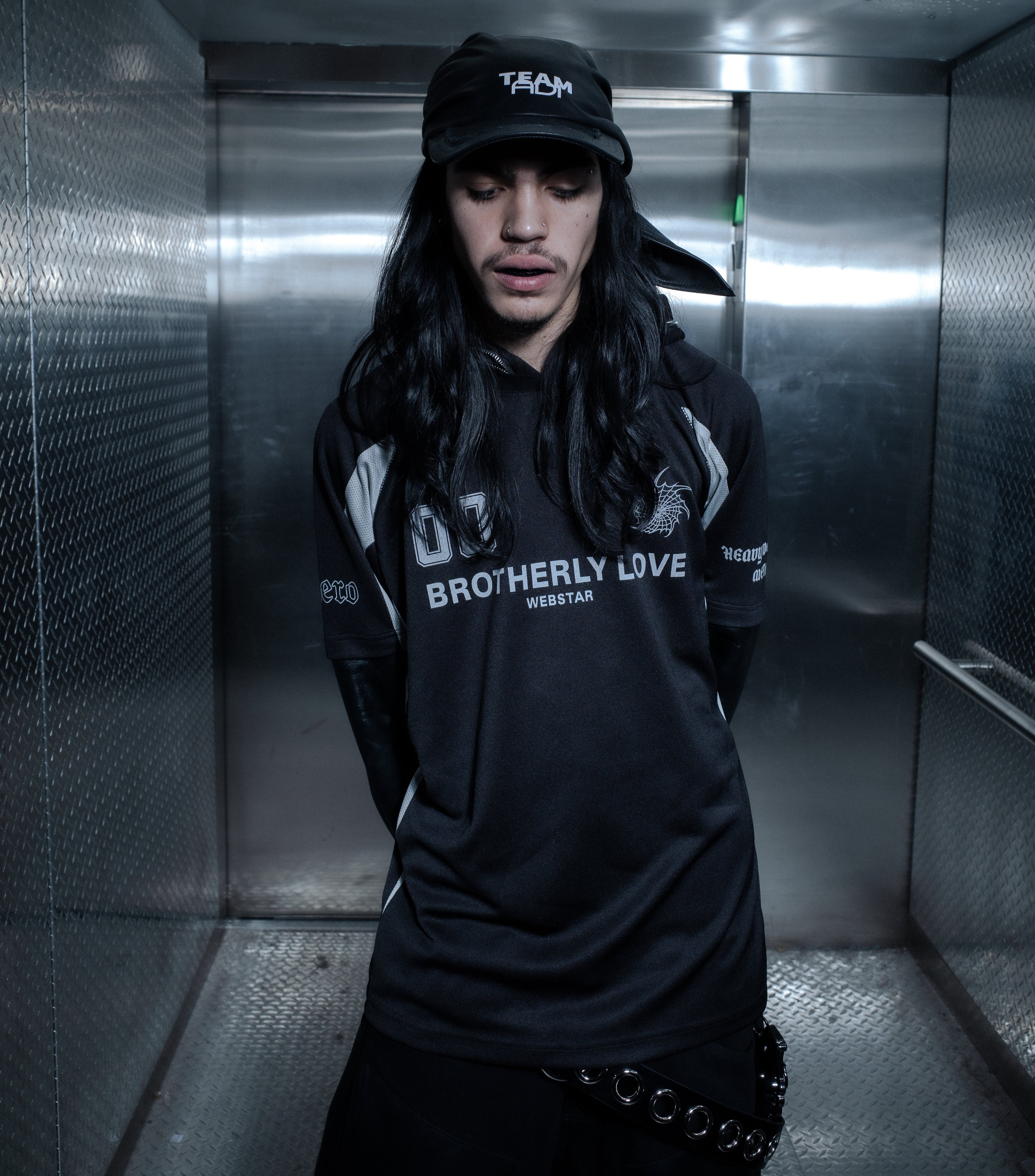 BL WEBSTORM JERSEY WITH LEATHER SLEEVES