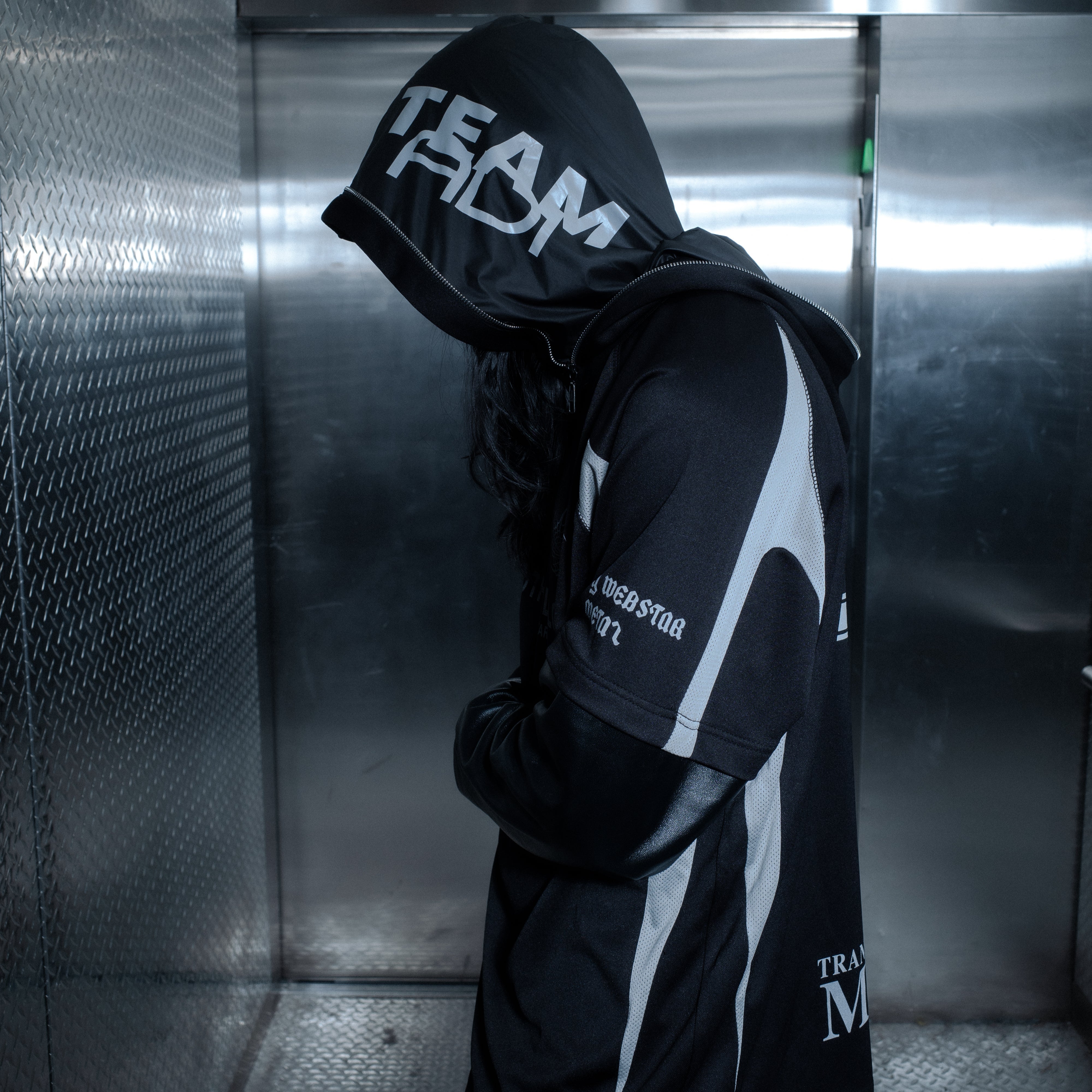 BL WEBSTORM JERSEY WITH LEATHER SLEEVES