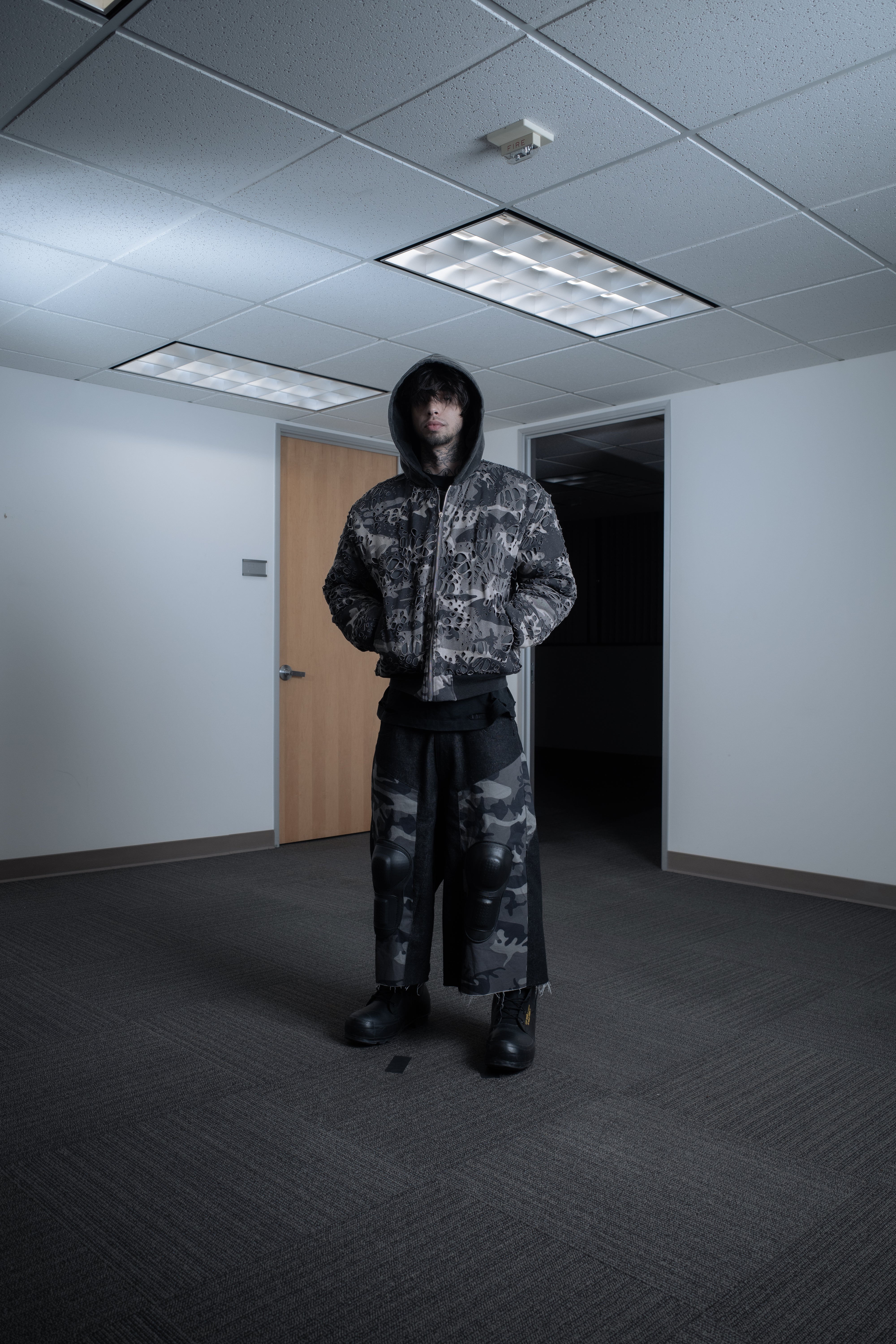 BL MUDCAMO BURNEDWEB NYLON BOMBER