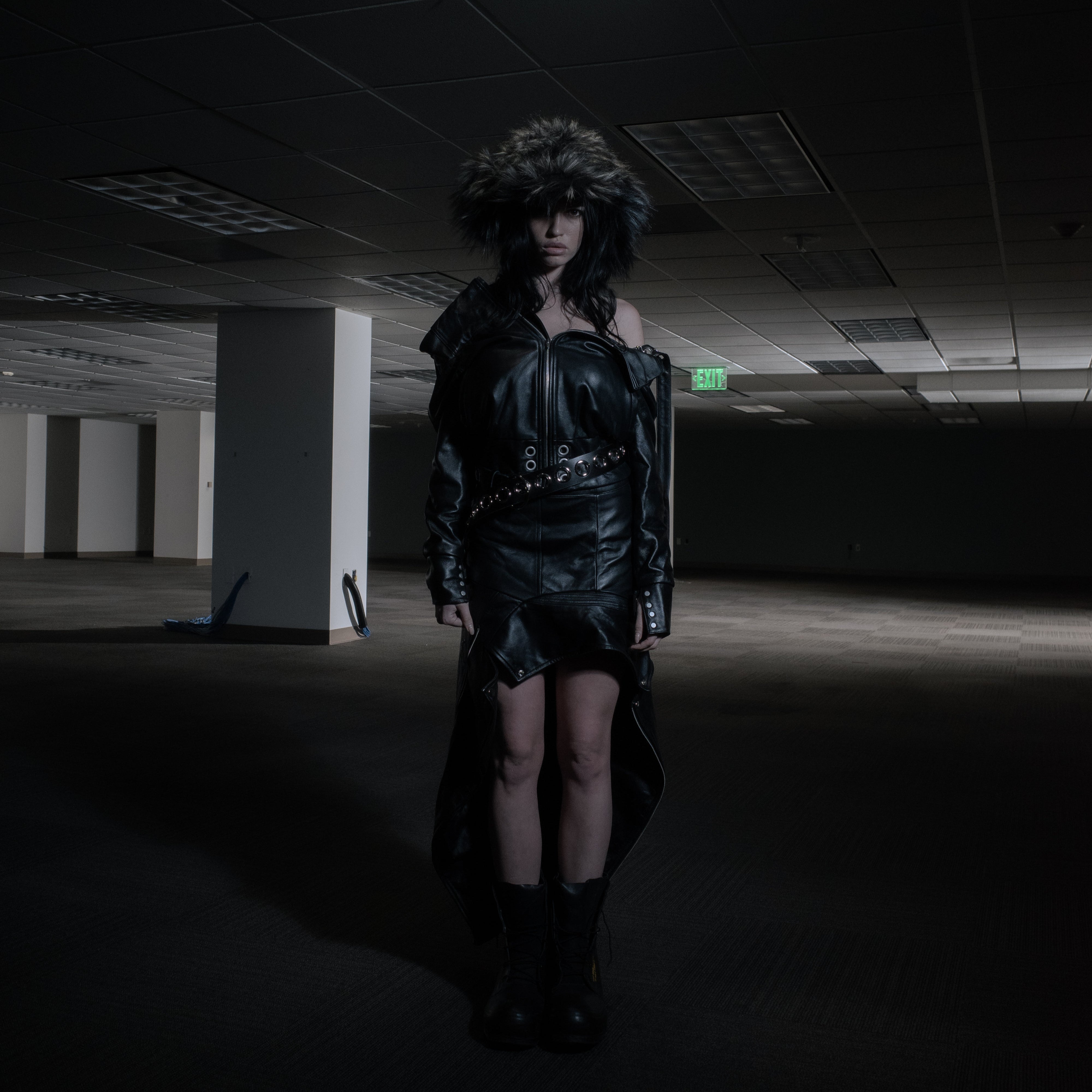 BL NOCTURNE 2 PIECE LEATHER TOP + SKIRT