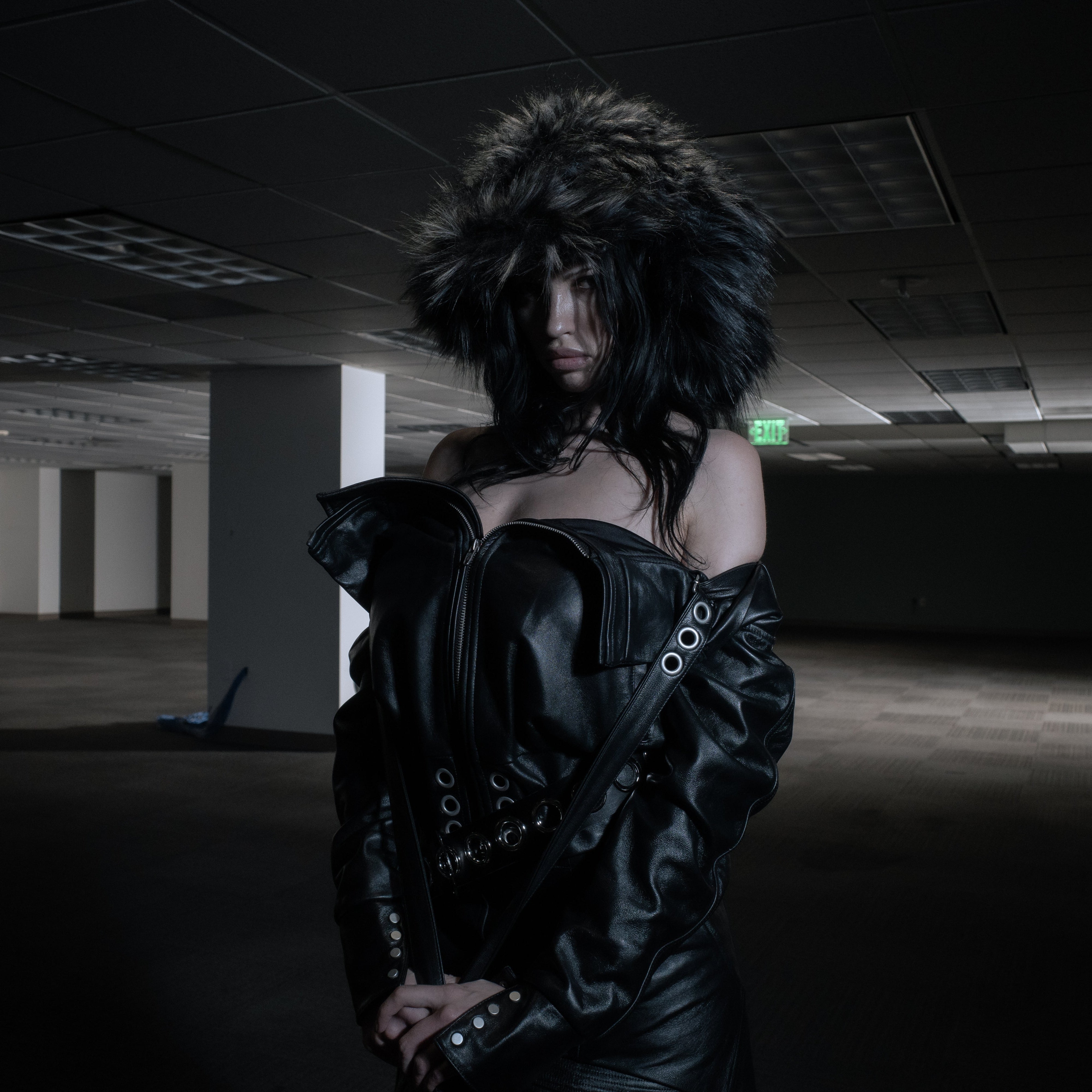 BL NOCTURNE 2 PIECE LEATHER TOP + SKIRT