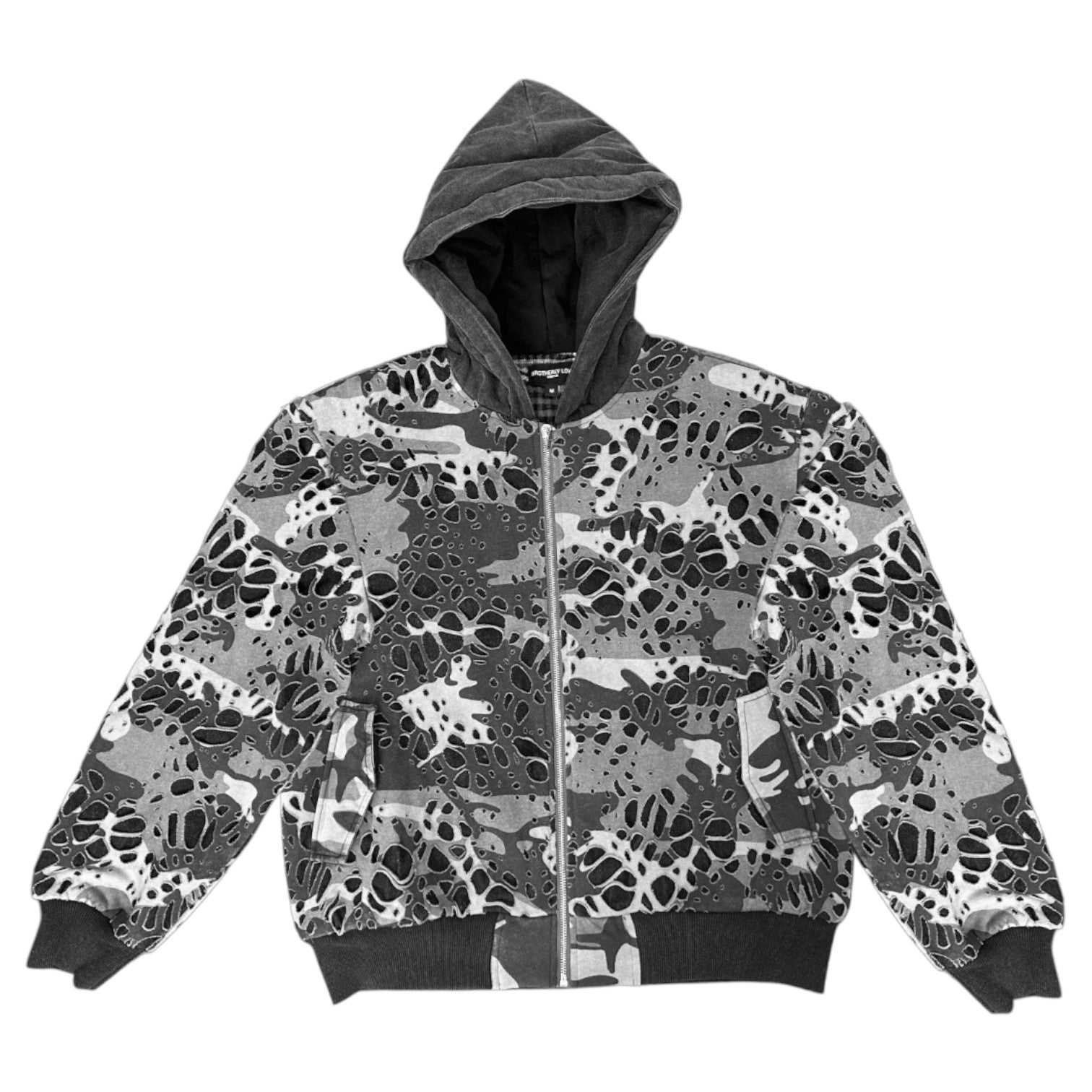 BL MUDCAMO BURNEDWEB DENIM BOMBER