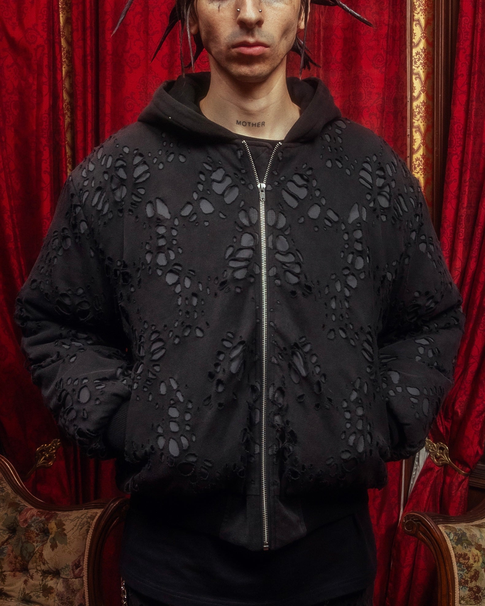 BL BURNEDWEB NYLON BOMBER JACKET