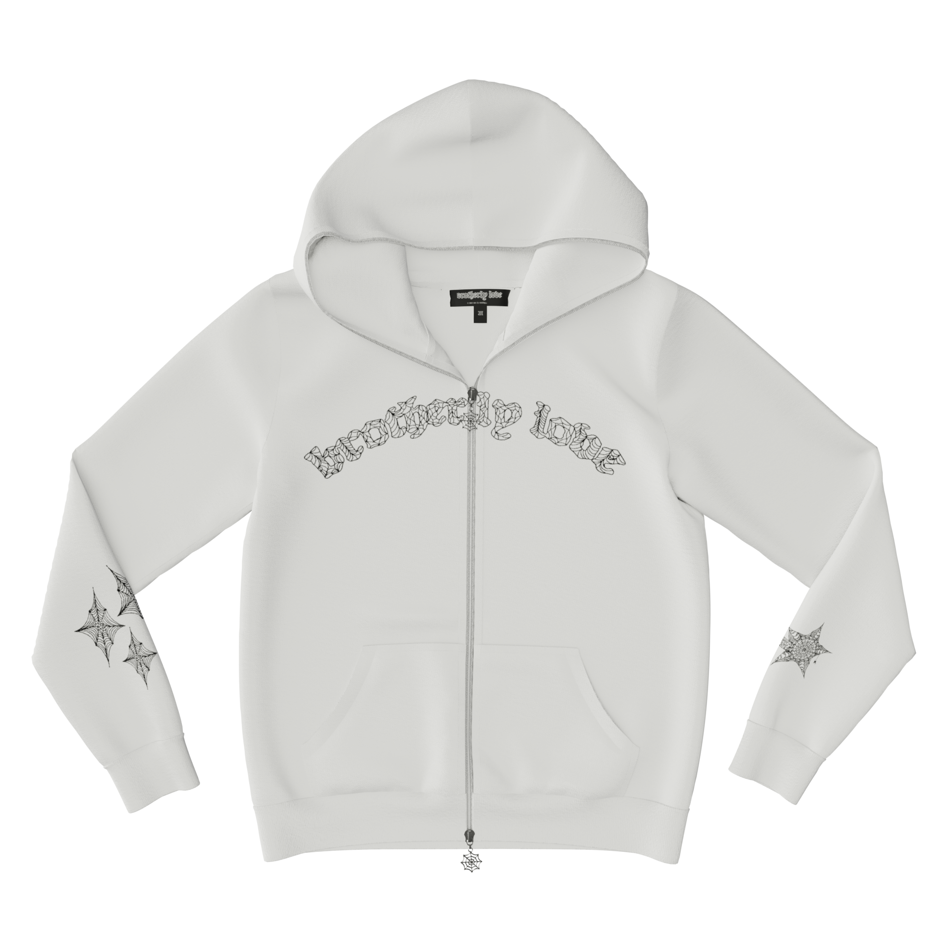BL WEBSTAR FULL ZIP HOODIE (WHITE/BLACK)